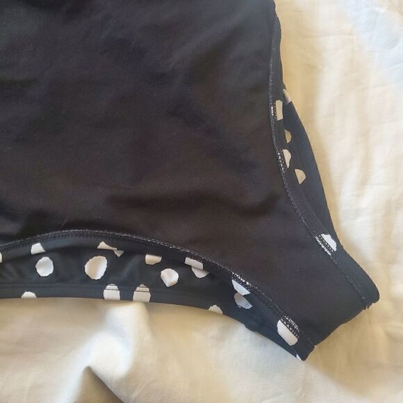 Kona Sol Black Polkadot Swimsuit M - Picture 8 of 12